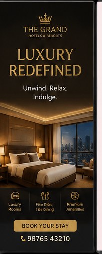 The Grand Hotels and Resorts sample ad creative: Luxury Redefined